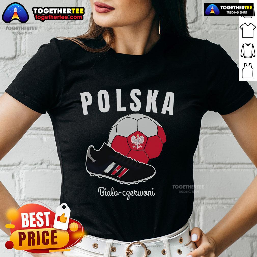 Top Soccer Polska Flag Poland Flags Football Jersey T-Shirt - Image 3