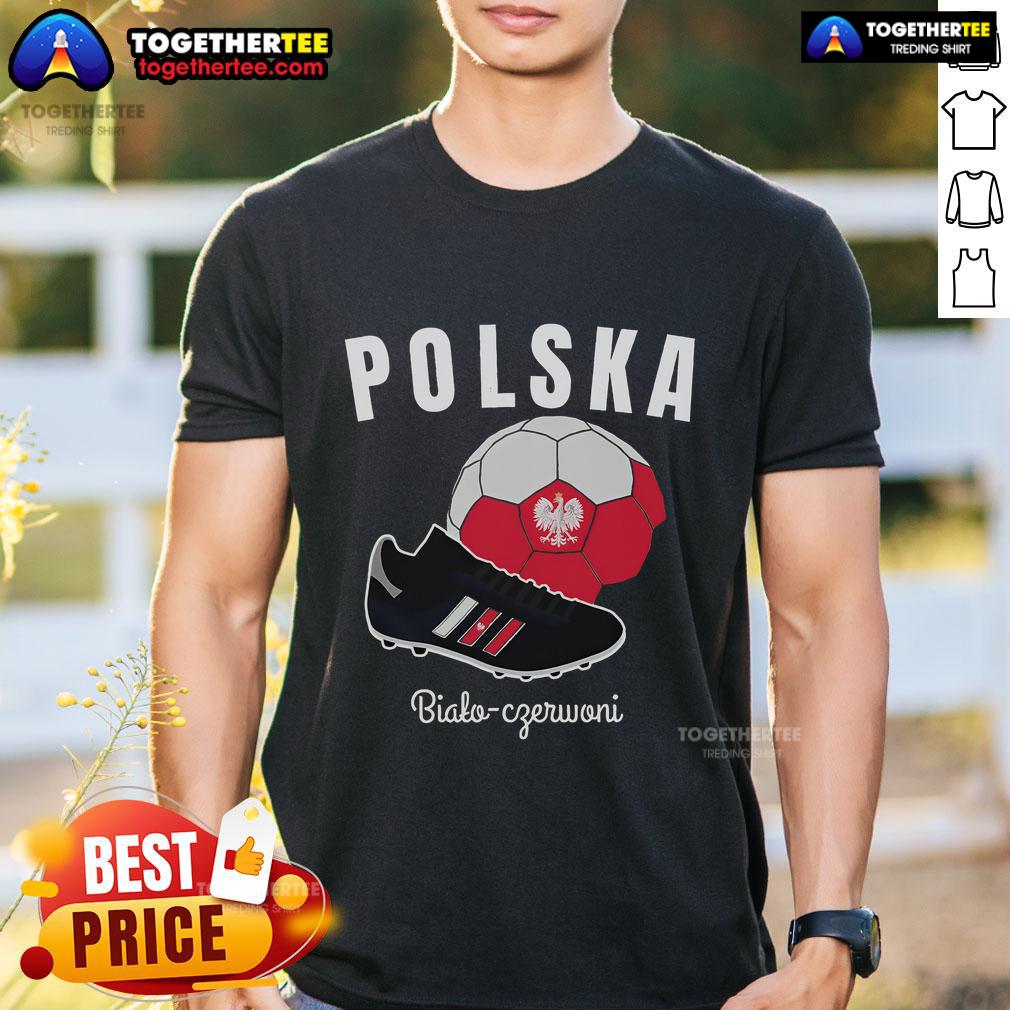 Top Soccer Polska Flag Poland Flags Football Jersey T-Shirt