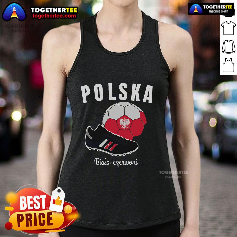 Top Soccer Polska Flag Poland Flags Football Jersey T-Shirt - Image 4