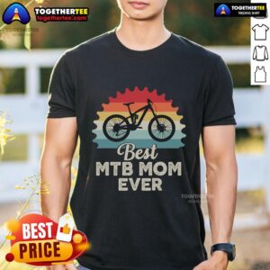 Top Vintage Mountain Bike Sunset Retro Bike Best MTB Mom Ever T-Shirt