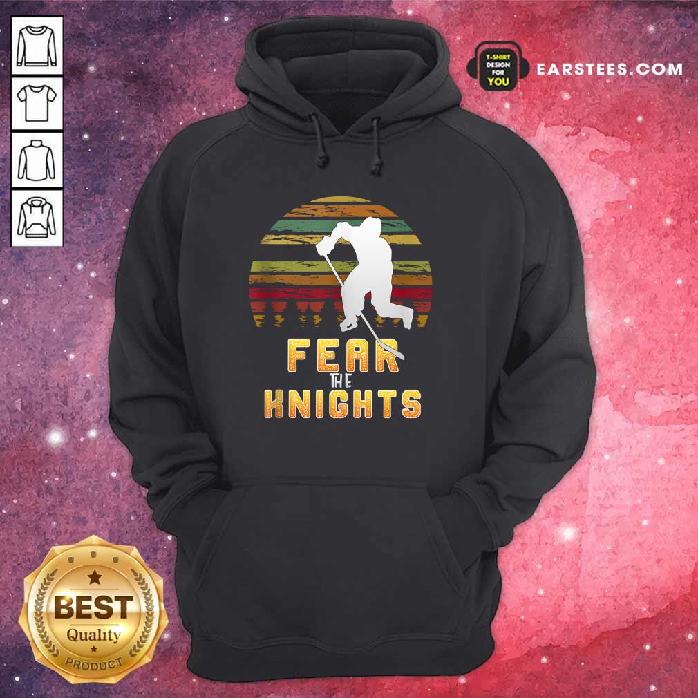 Goaltender Golden Ice Hockey Fear The Knight Vintage Shirt - Image 4