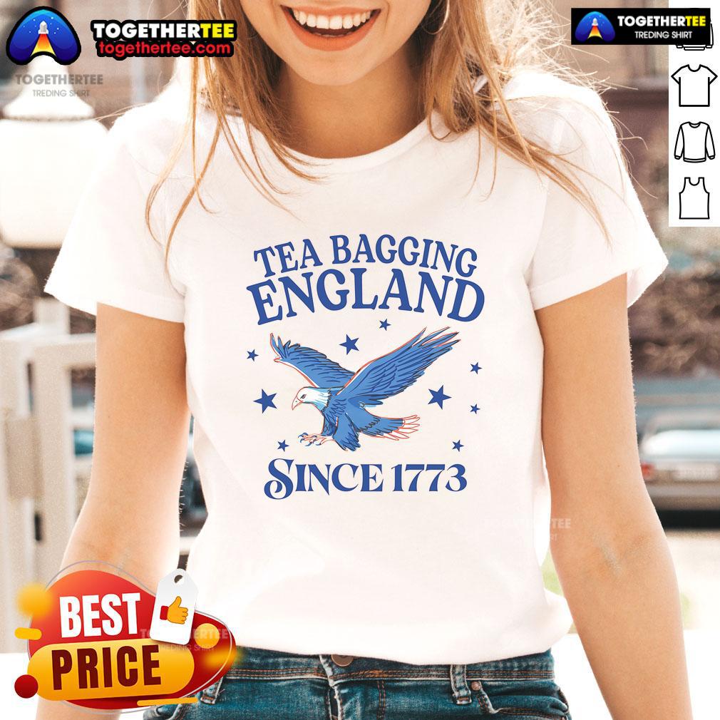 Good Tea Bagging England Since 1773 Patriotic Eagle T-Shirt - Image 3
