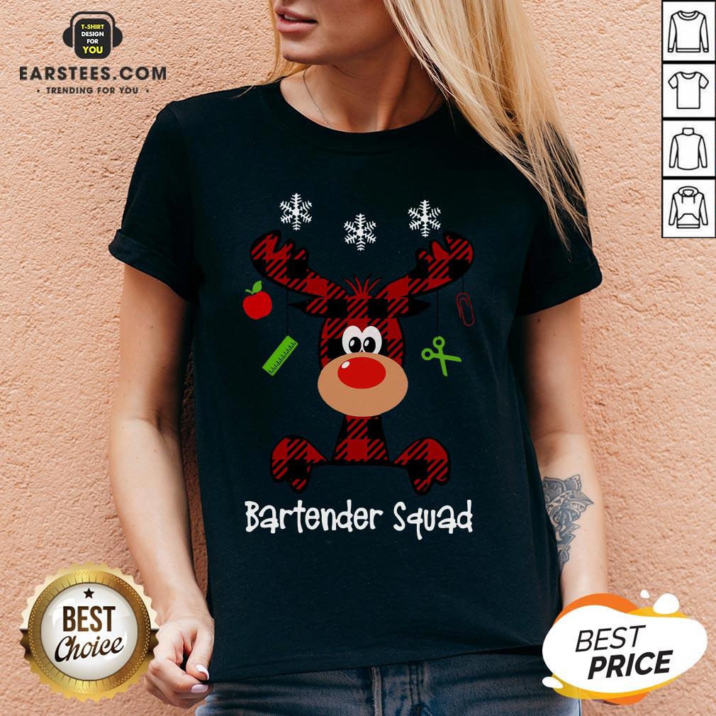 Official Reindeer Dispatcher Bartender Squad Christmas Shirt - Image 3