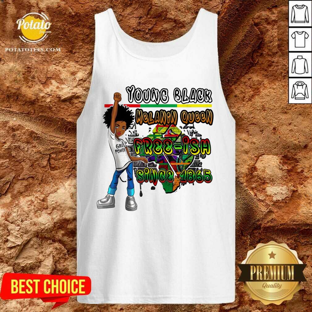 Black Kids Young Black Melanin Queen Shirt - Image 3