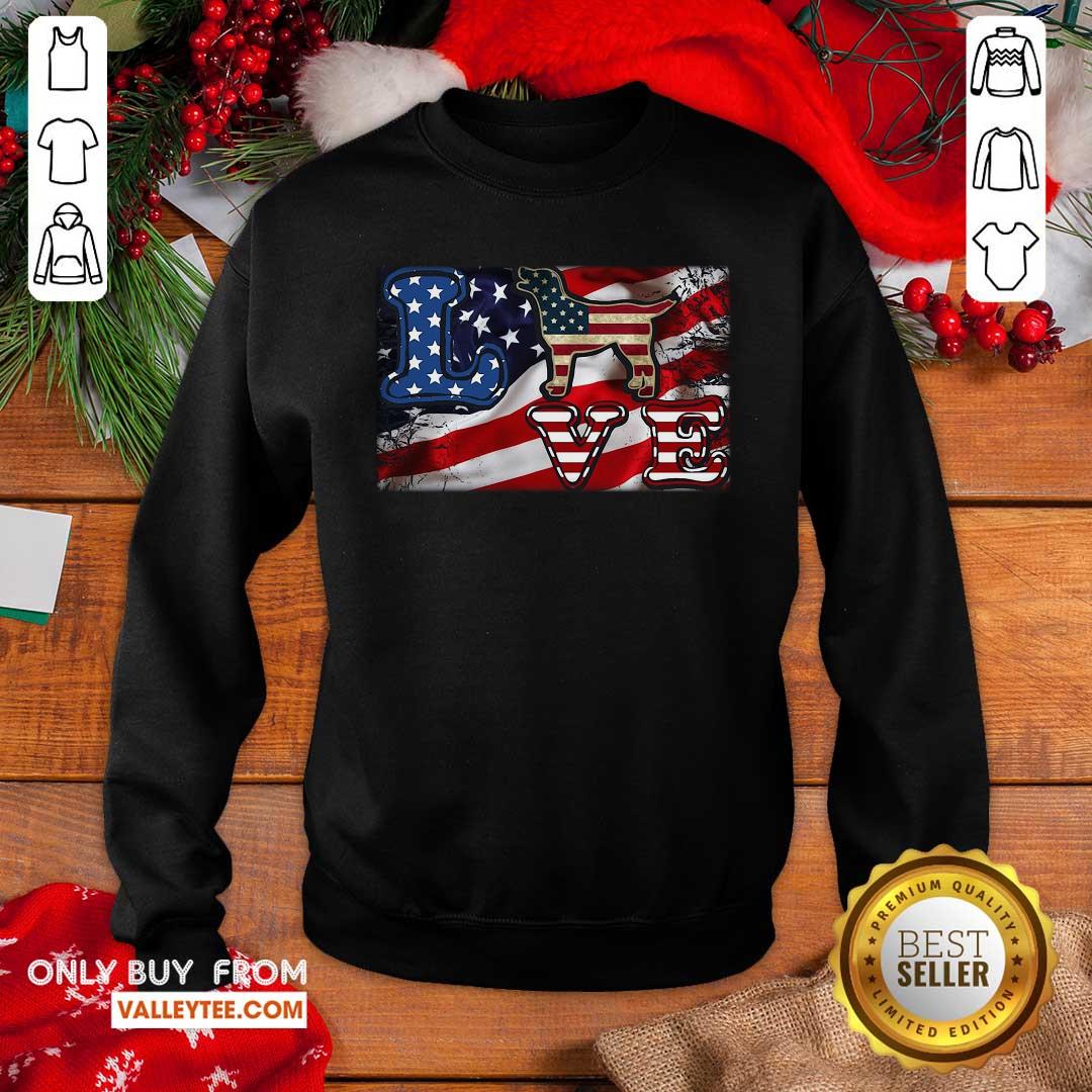 Dog Love American Flag 4th Of July Shirt - Image 5