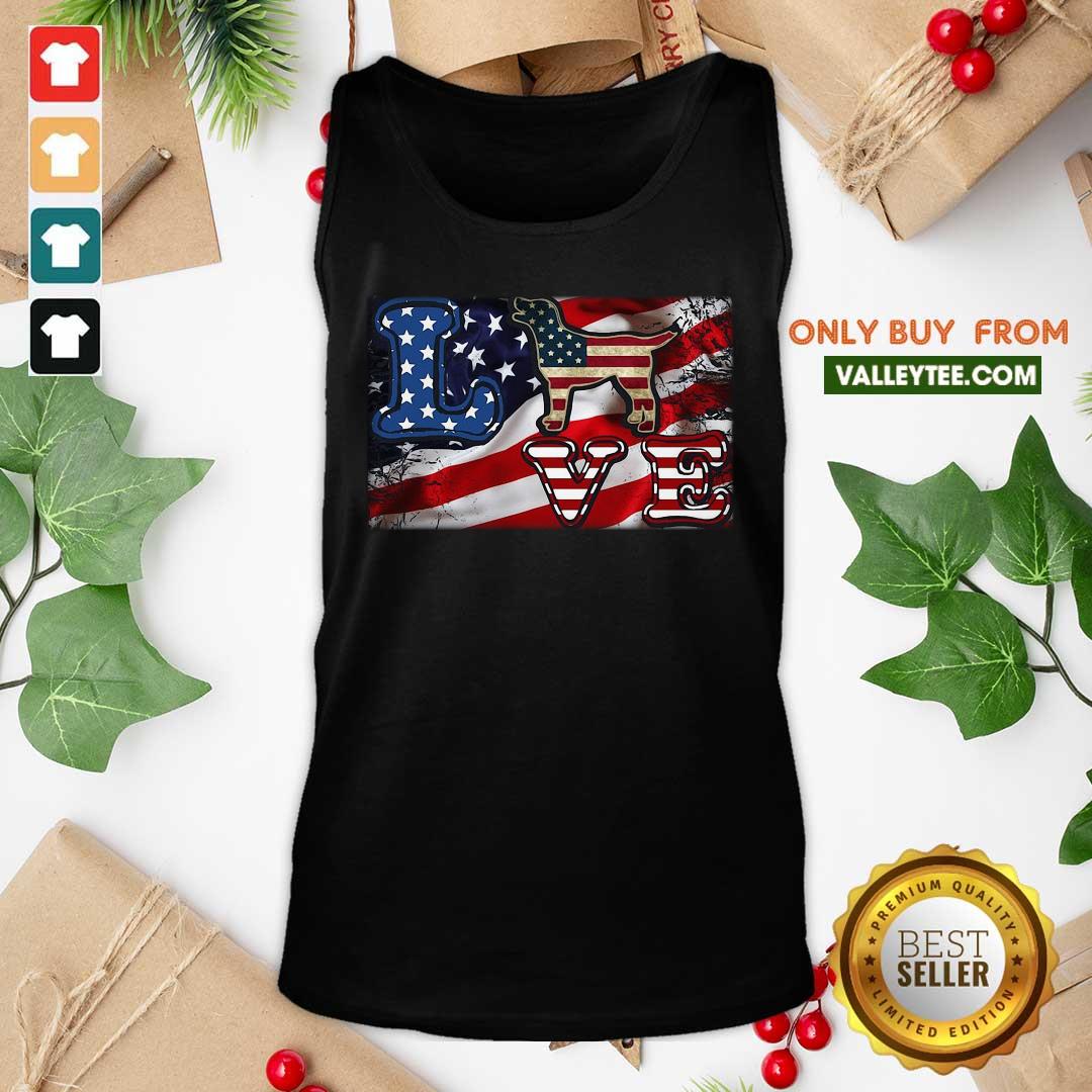 Dog Love American Flag 4th Of July Shirt - Image 4