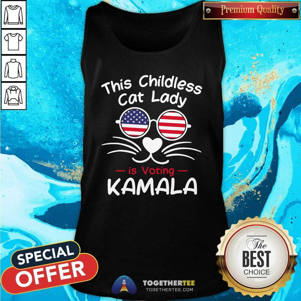 Great This Childless Cat Lady Is Voting Kalama Harris T-Shirt - Image 3