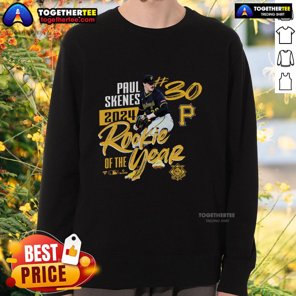 Official Pittsburgh Pirates Paul Skenes 2024 National League Rookie Of The Year T-Shirt - Image 5
