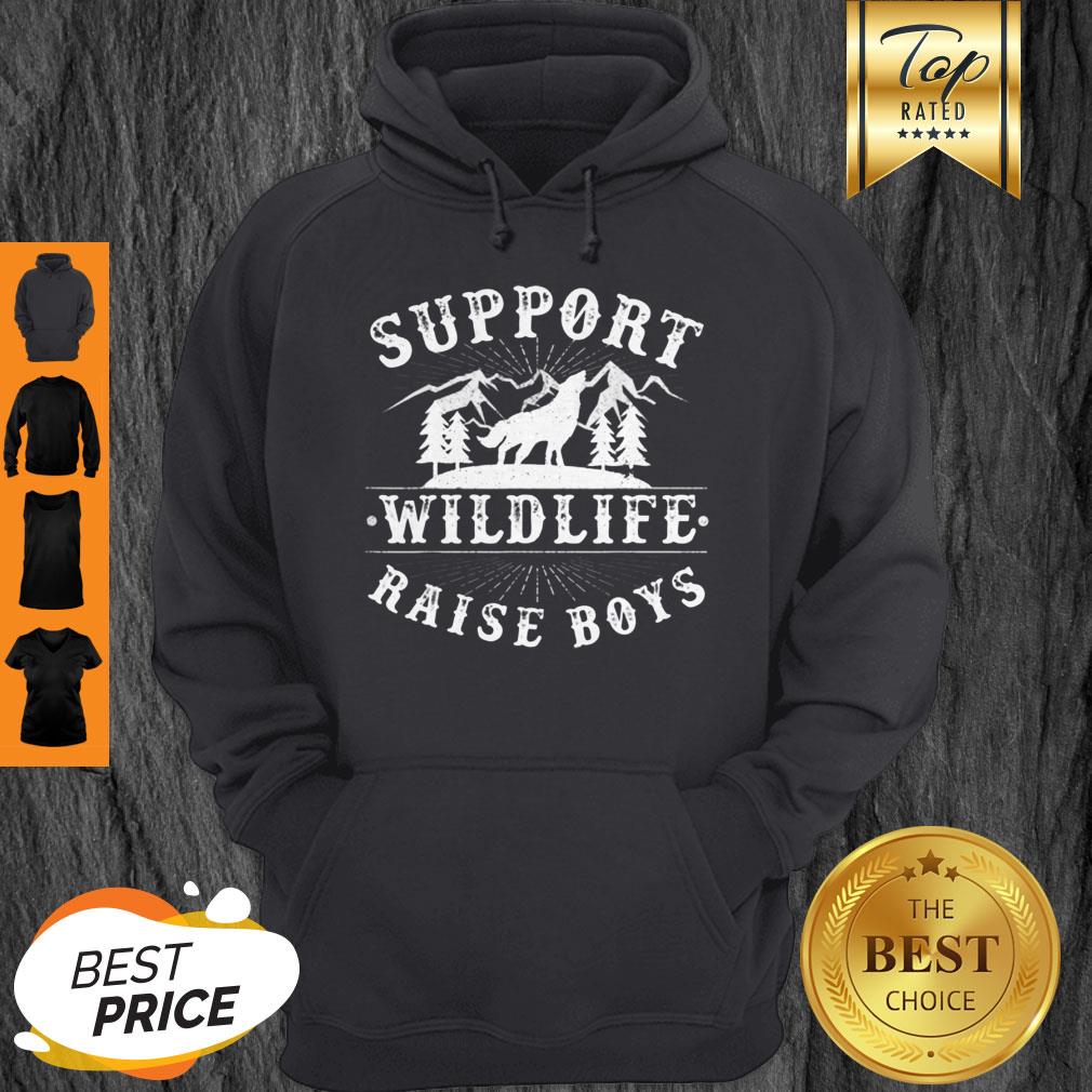 Nice Support Wildlife Raise Boys Womens Gift For Mothers Day Mama Shirt - Image 3