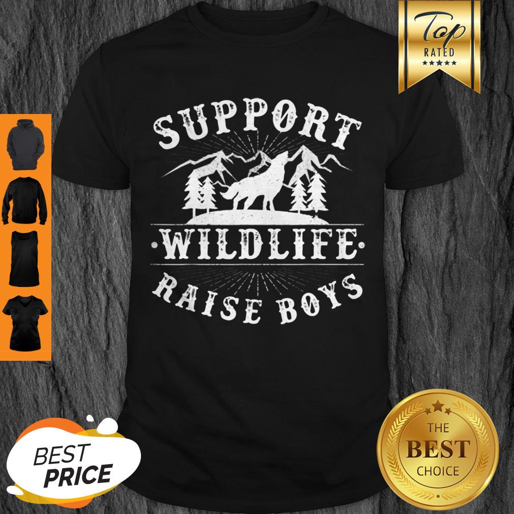 Nice Support Wildlife Raise Boys Womens Gift For Mothers Day Mama Shirt