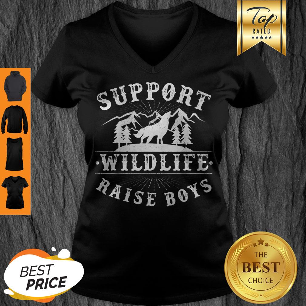 Nice Support Wildlife Raise Boys Womens Gift For Mothers Day Mama Shirt - Image 5