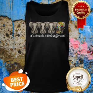 Alternative view of Nice Hippie Peace Sign Elephants It’s Ok To Be A Little Different Shirt