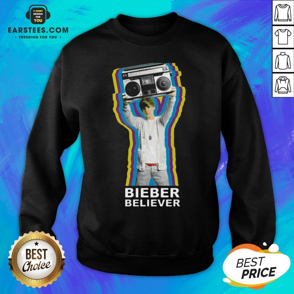 Pretty Bieber Believer Merch Boombox 2020 Shirt - Image 5