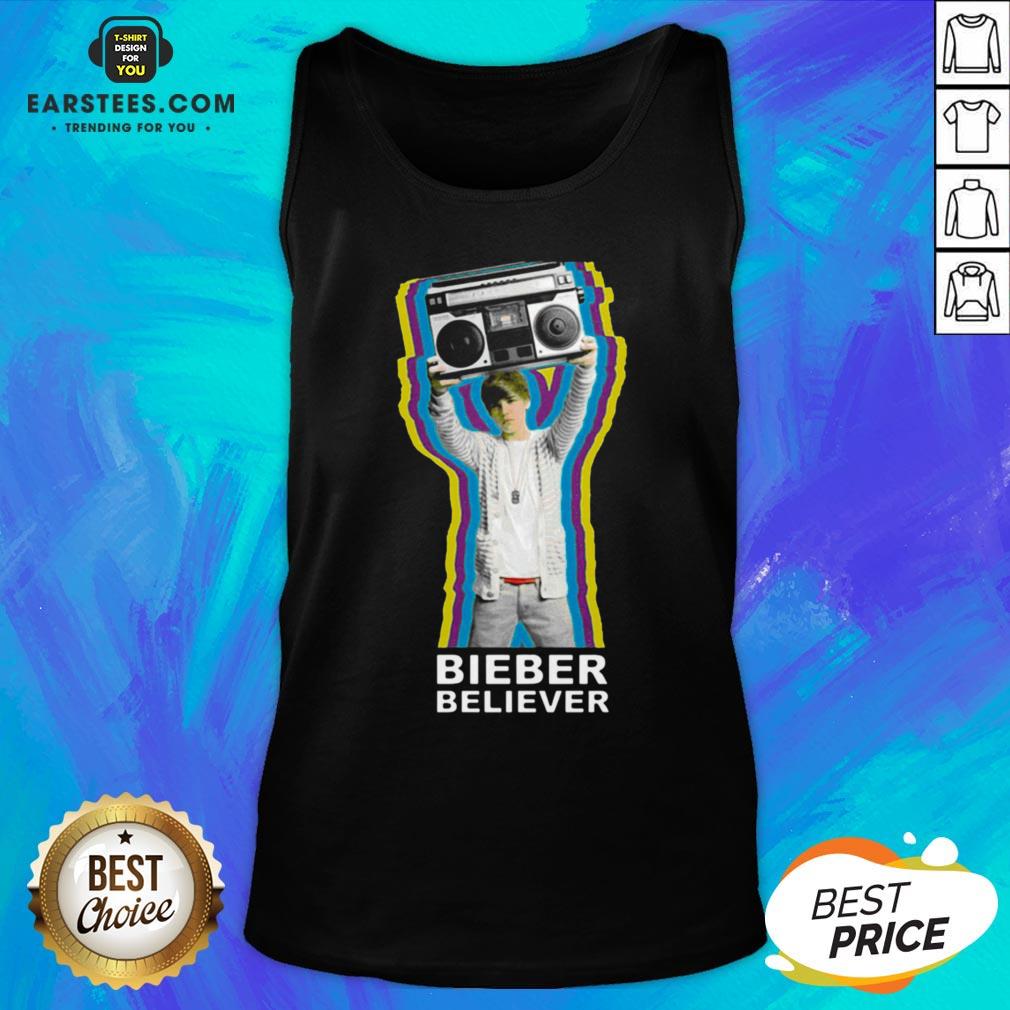 Pretty Bieber Believer Merch Boombox 2020 Shirt - Image 4
