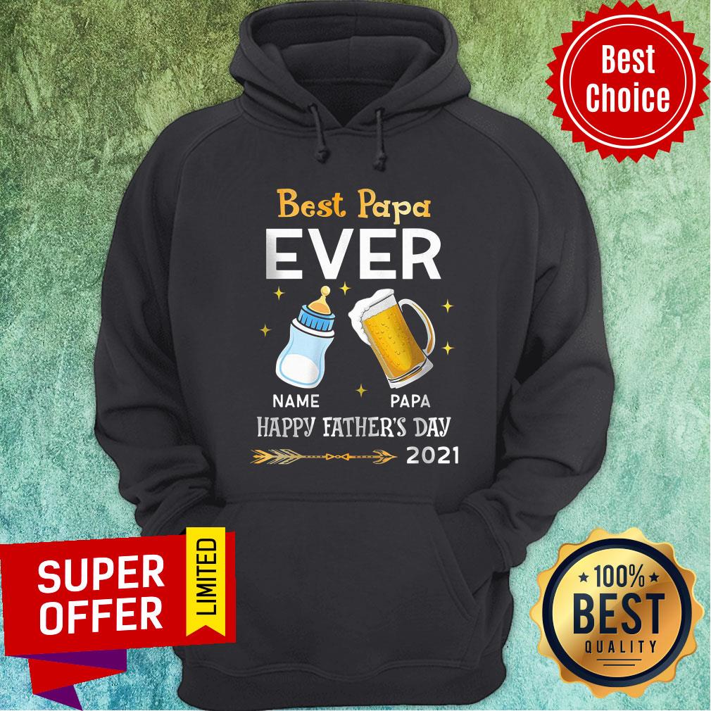 Best Papa Ever Name Papa Happy Father Day Shirt - Image 2