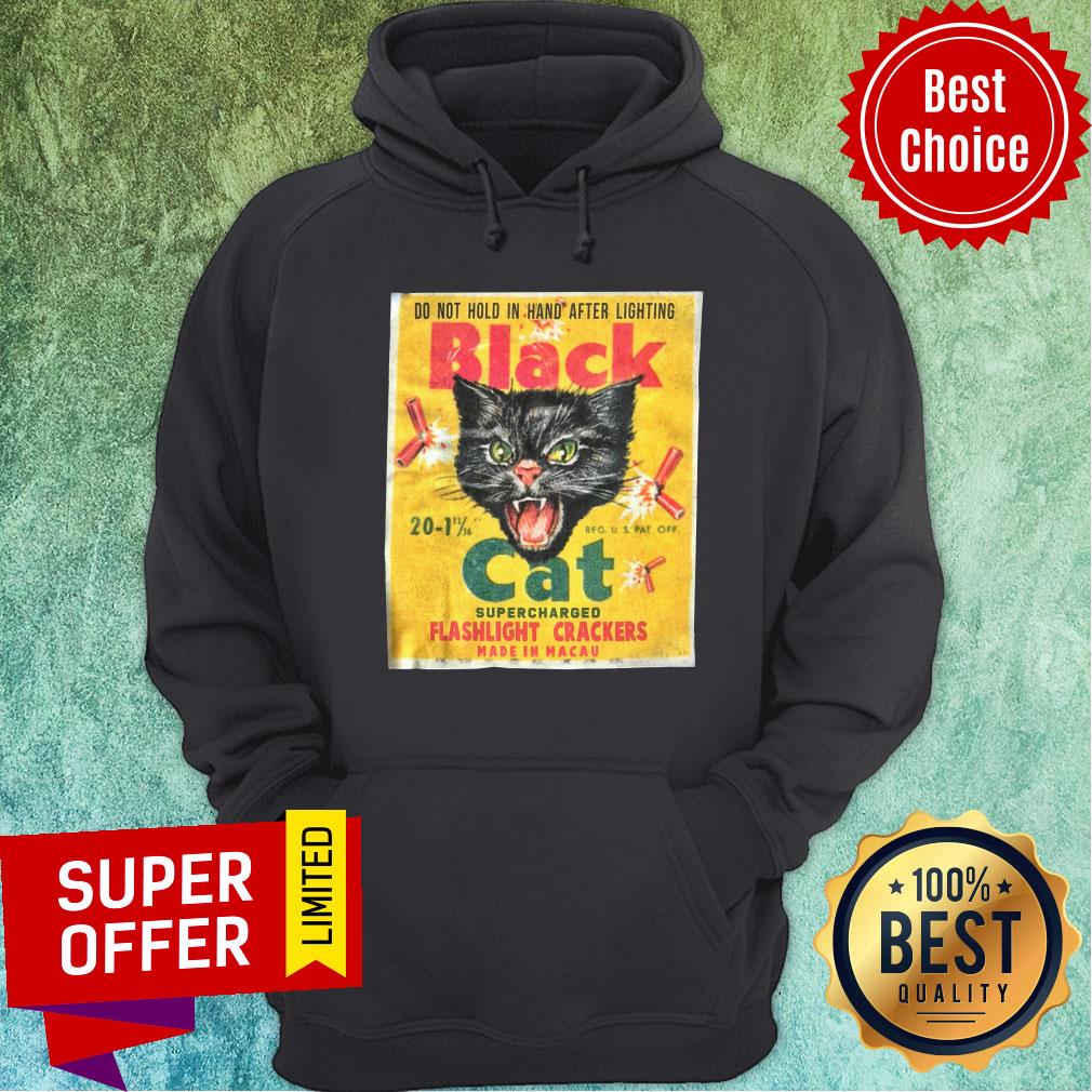 Black Cat Flashlight Cracker Made In Macau Shirt - Image 5