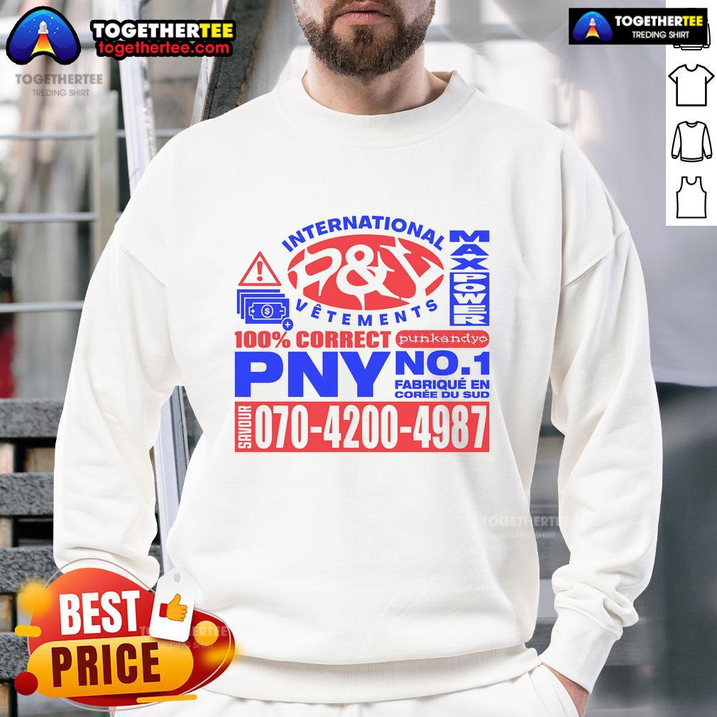 Premium P&Y International Vetements Max Power PNY No.1 T-Shirt - Image 5