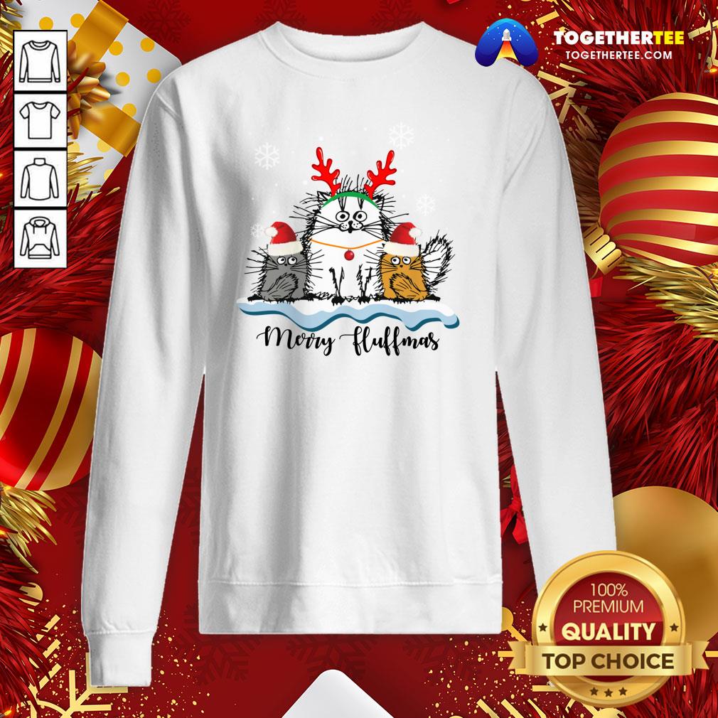 Cute Cats Merry Fluffmas Christmas Shirt - Image 4