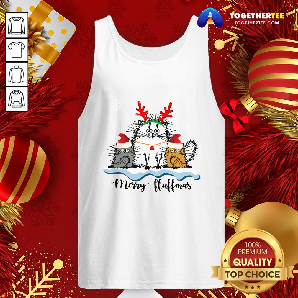 Cute Cats Merry Fluffmas Christmas Shirt - Image 3
