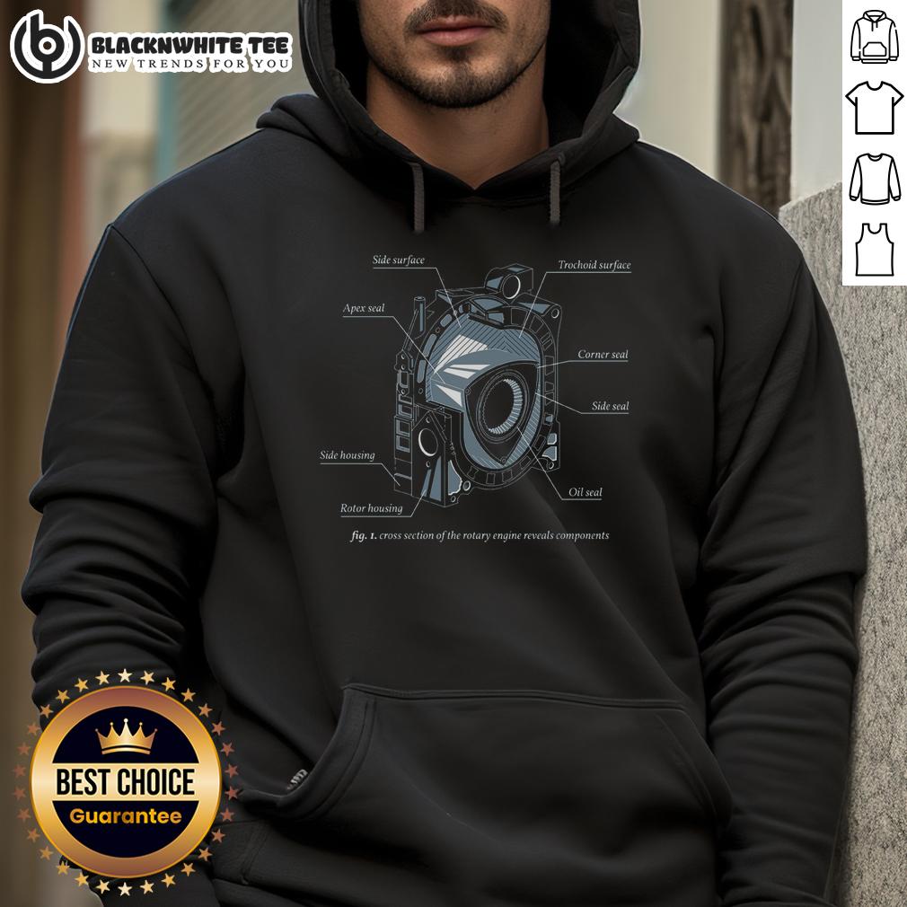 Nice Rotary Engine Diagram Eccentrically Designed T-Shirt - Image 2