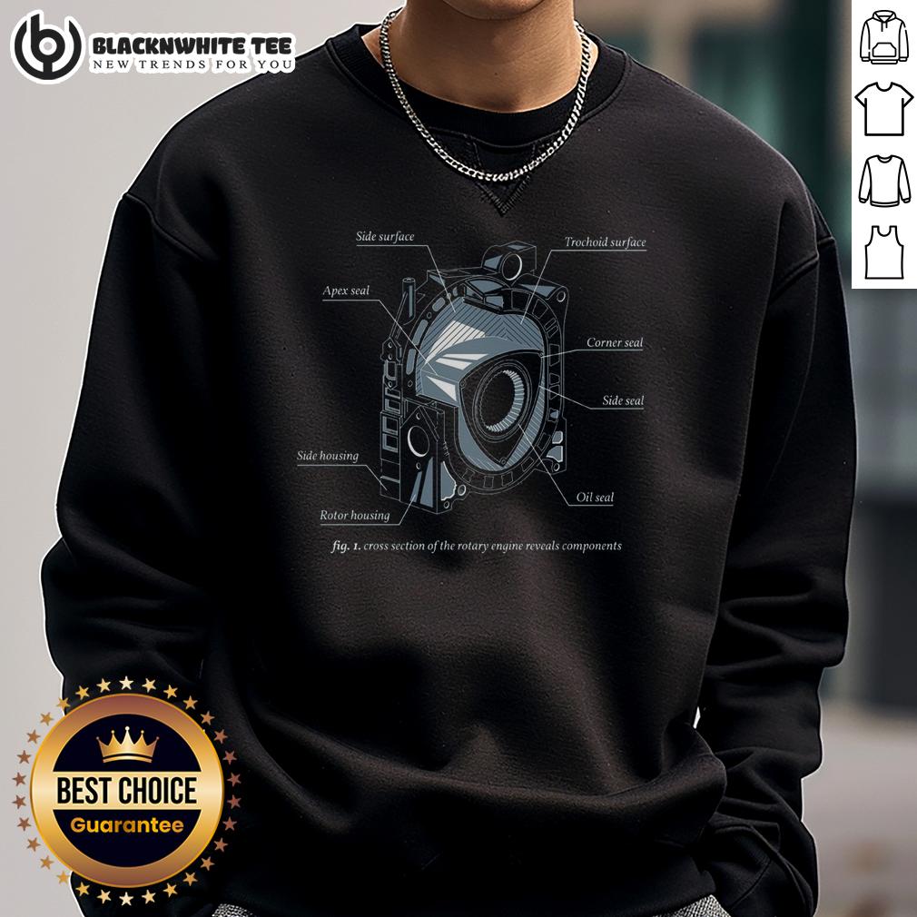Nice Rotary Engine Diagram Eccentrically Designed T-Shirt - Image 5