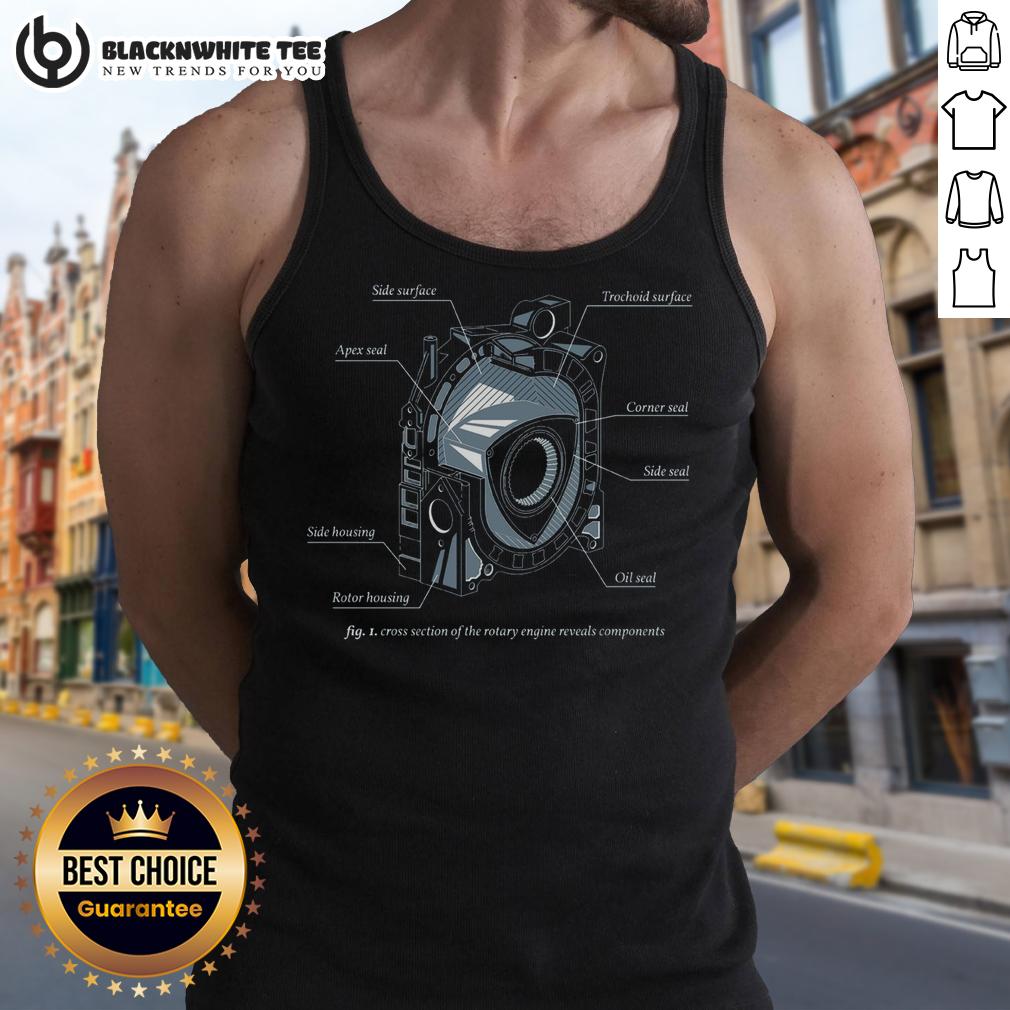 Nice Rotary Engine Diagram Eccentrically Designed T-Shirt - Image 4