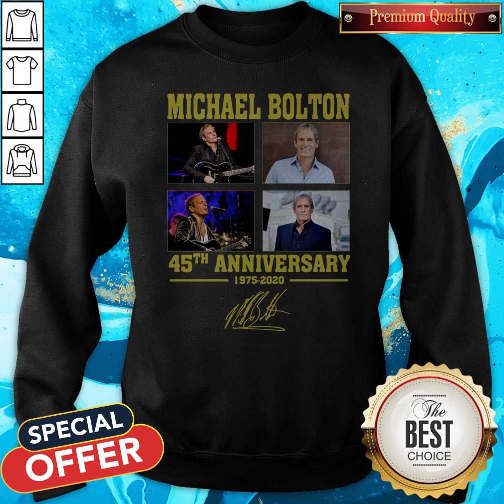 Good Michael Bolton 45th Anniversary 1975 2020 Signature Shirt - Image 5