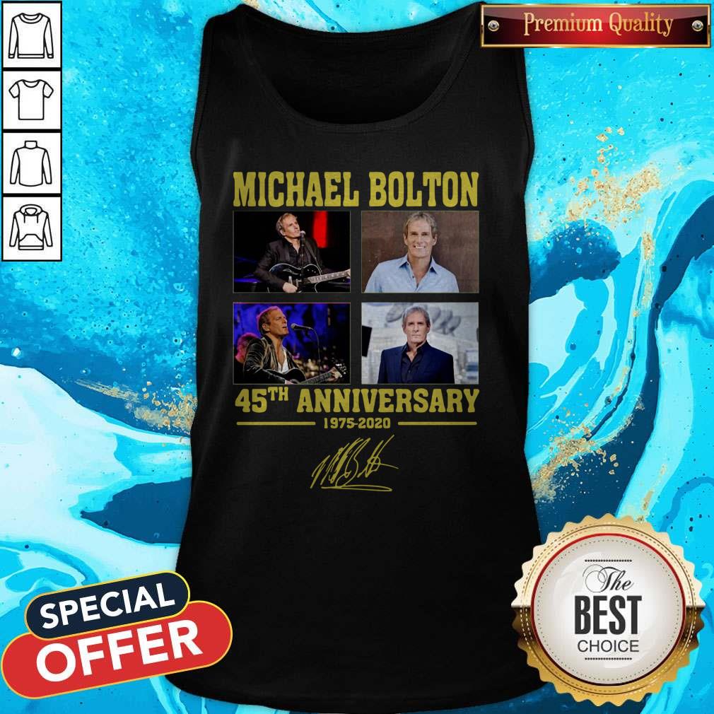 Good Michael Bolton 45th Anniversary 1975 2020 Signature Shirt - Image 4