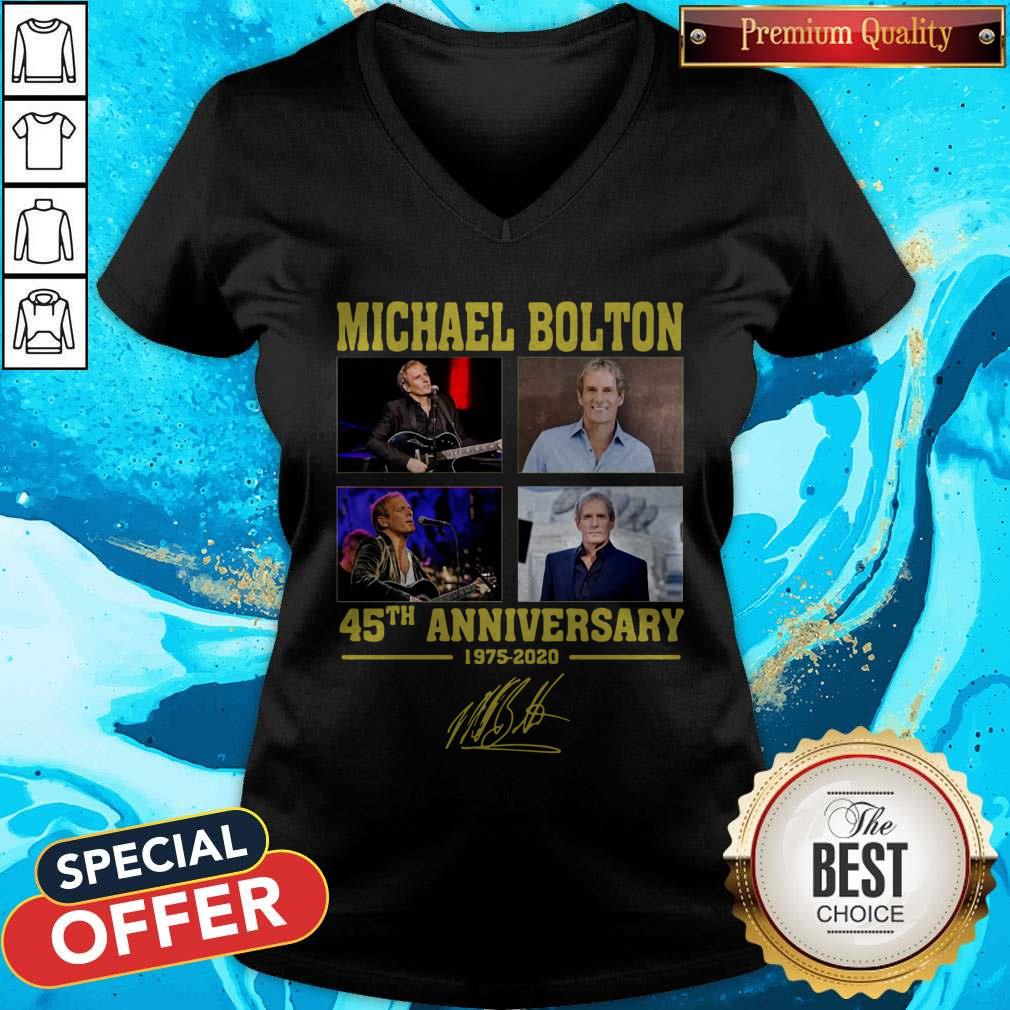 Good Michael Bolton 45th Anniversary 1975 2020 Signature Shirt - Image 2