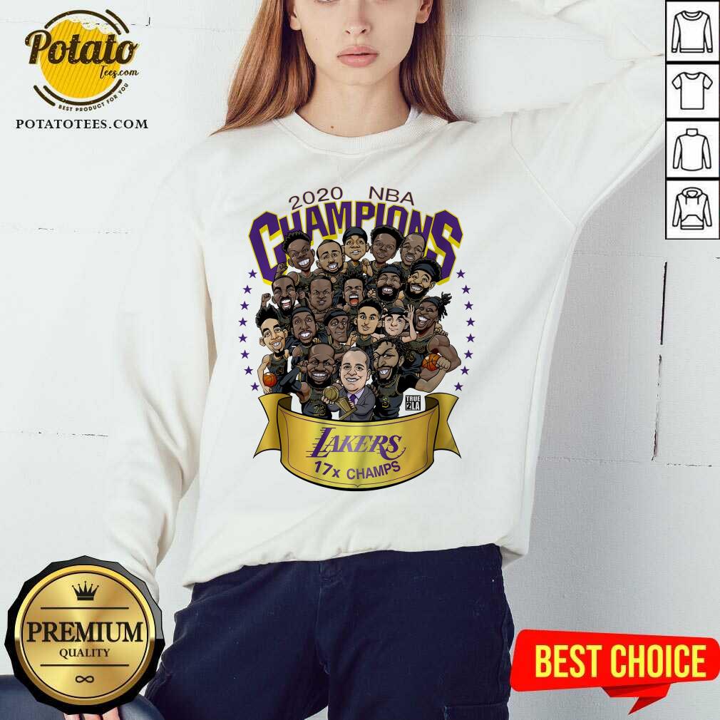Awesome 2020 Nba Champions Los Angeles Lakers 17 Champs Cartoon Shirt - Image 5