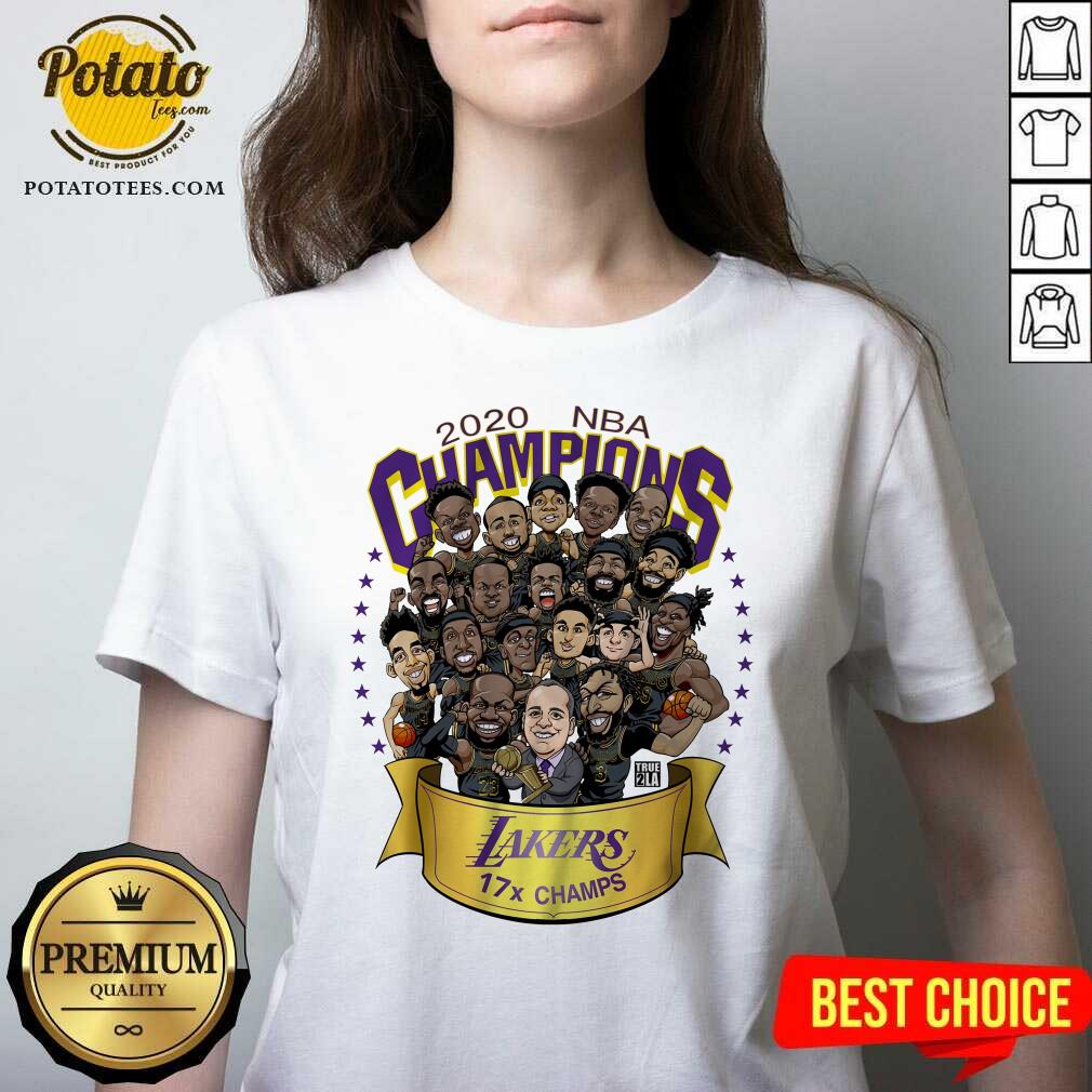 Awesome 2020 Nba Champions Los Angeles Lakers 17 Champs Cartoon Shirt - Image 3