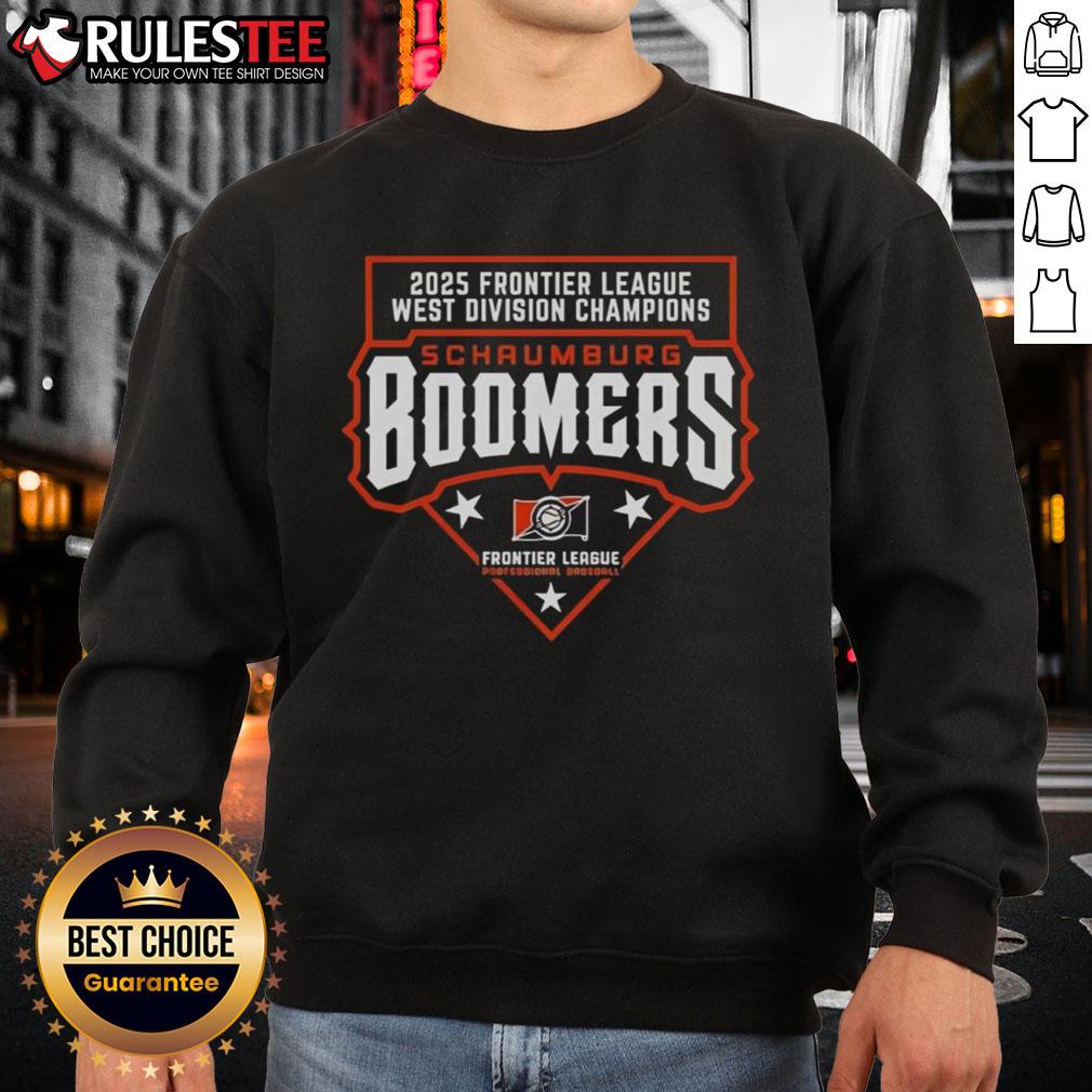 Good Schaumburg Boomers 2025 Frontier League West Division Champions T-Shirt - Image 5