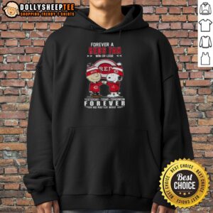 Alternative view of Top Snoopy X Charlie Brown Forever A Reds Fan Win Or Lose Yesterday Today Tomorrow No Matter What T-Shirt
