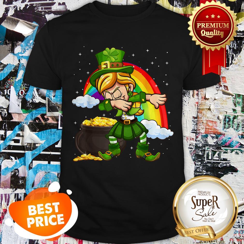 Nice Dabbing Leprechaun St. Patrick’s Day Rainbow Shirt