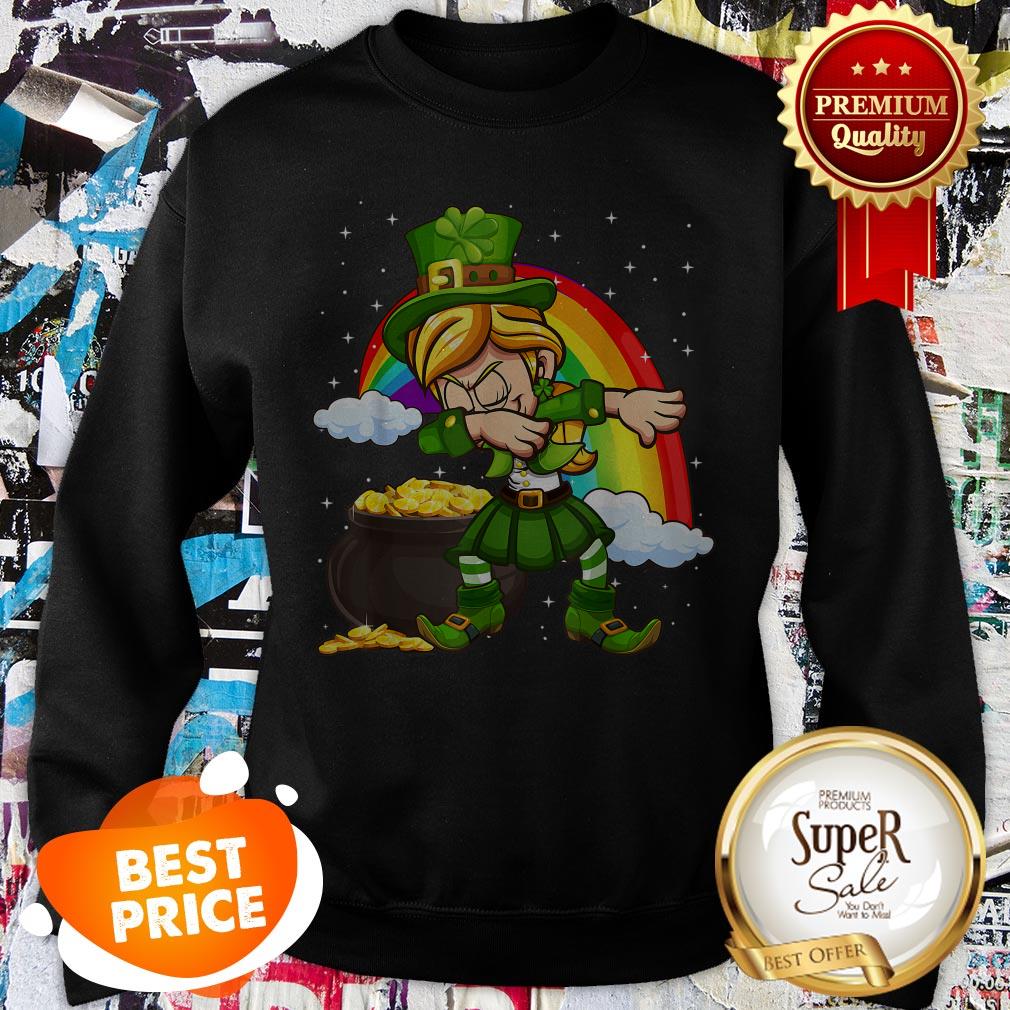Nice Dabbing Leprechaun St. Patrick’s Day Rainbow Shirt - Image 4