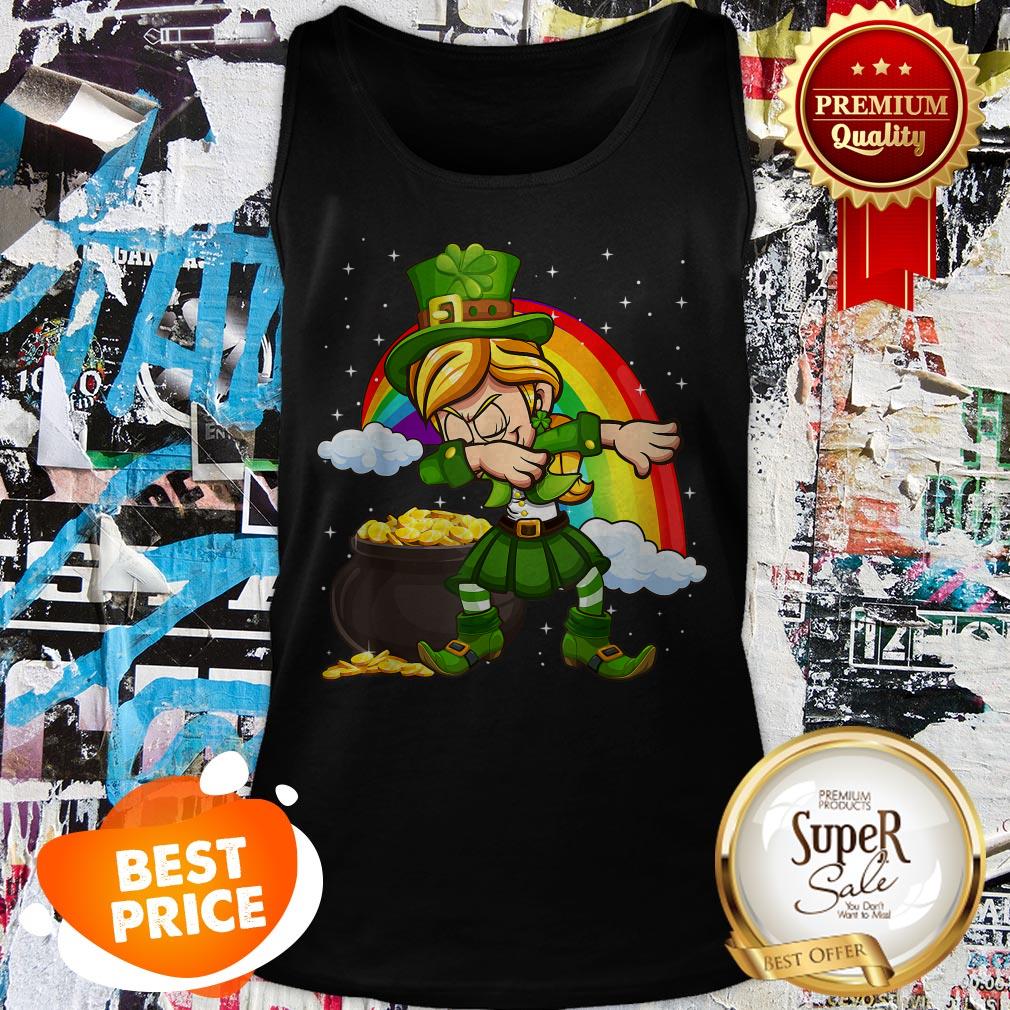 Nice Dabbing Leprechaun St. Patrick’s Day Rainbow Shirt - Image 2