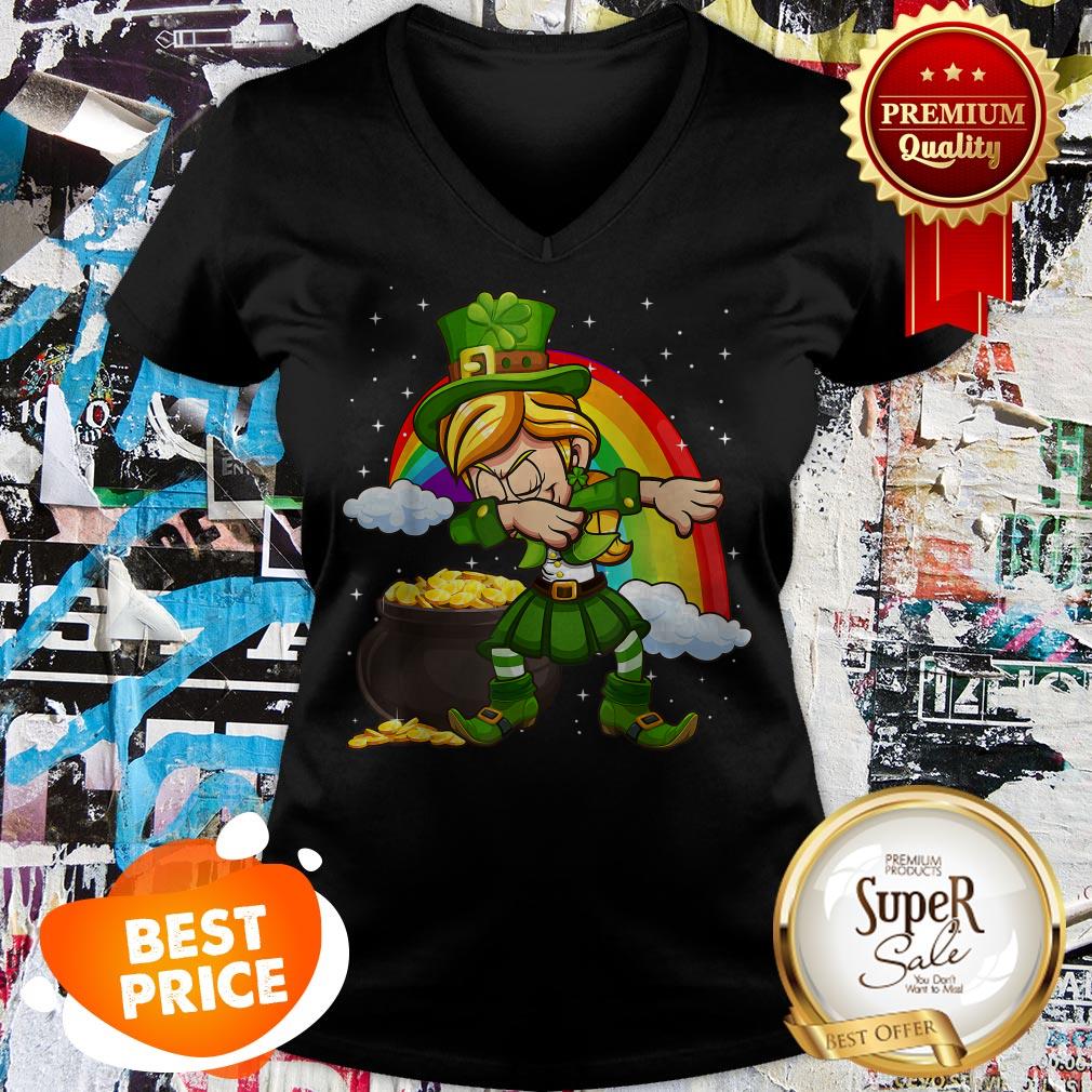 Nice Dabbing Leprechaun St. Patrick’s Day Rainbow Shirt - Image 3