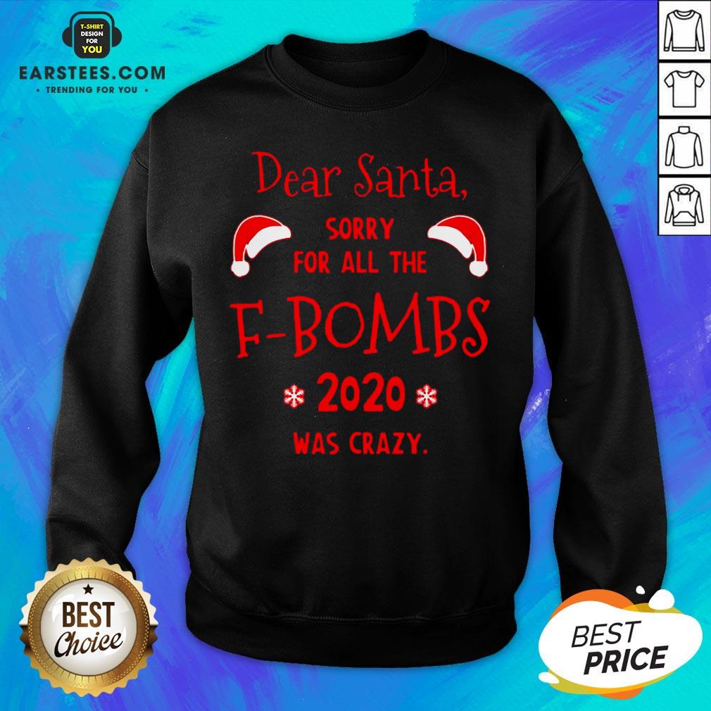 Hot Dear Santa Sorry For All The F-Bombs 2020 Was Crazy Christmas Shirt - Image 4