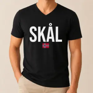 Alternative view of Original Hot Skal Norwegian Phrase Saying Gift Cheers In Norway Shirt