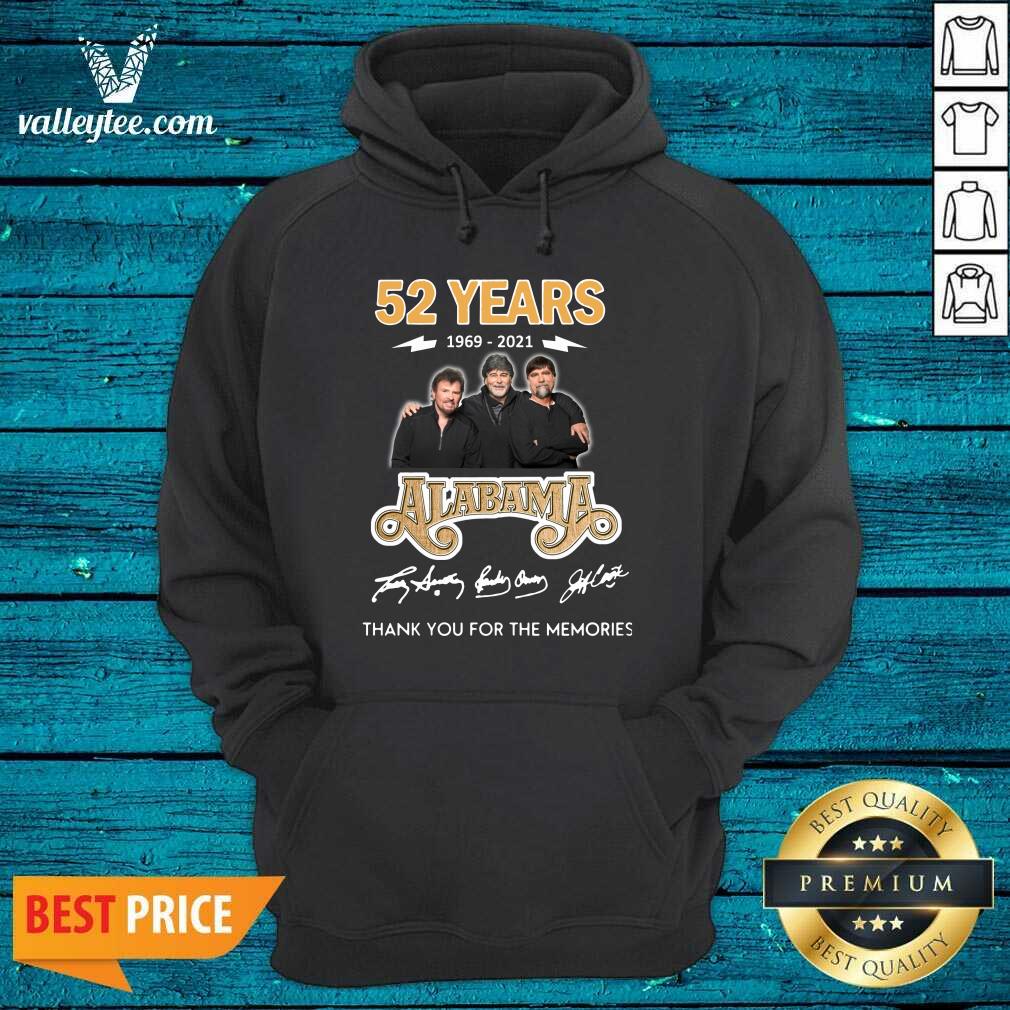 Hot 52 Years 1969 2021 Alabama Thank You For The Memories Signatures Shirt - Image 2