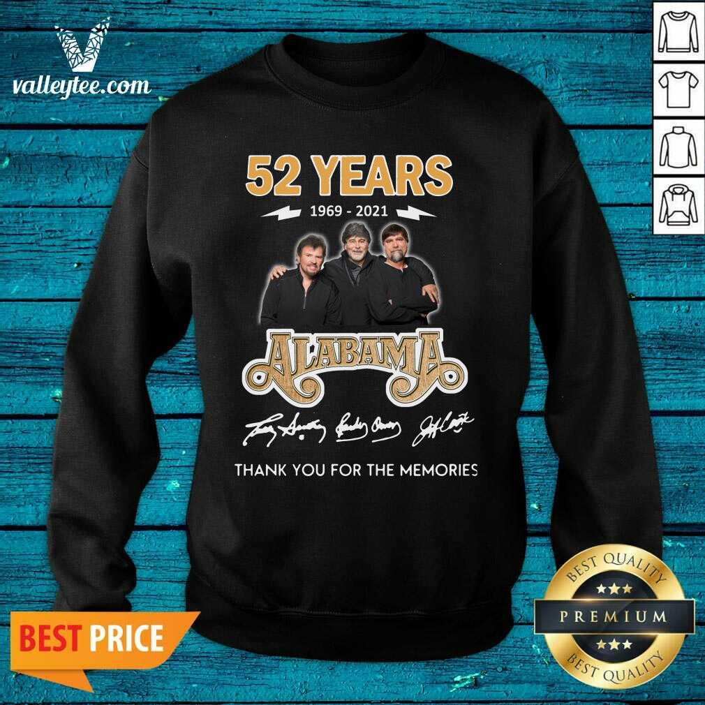 Hot 52 Years 1969 2021 Alabama Thank You For The Memories Signatures Shirt - Image 5