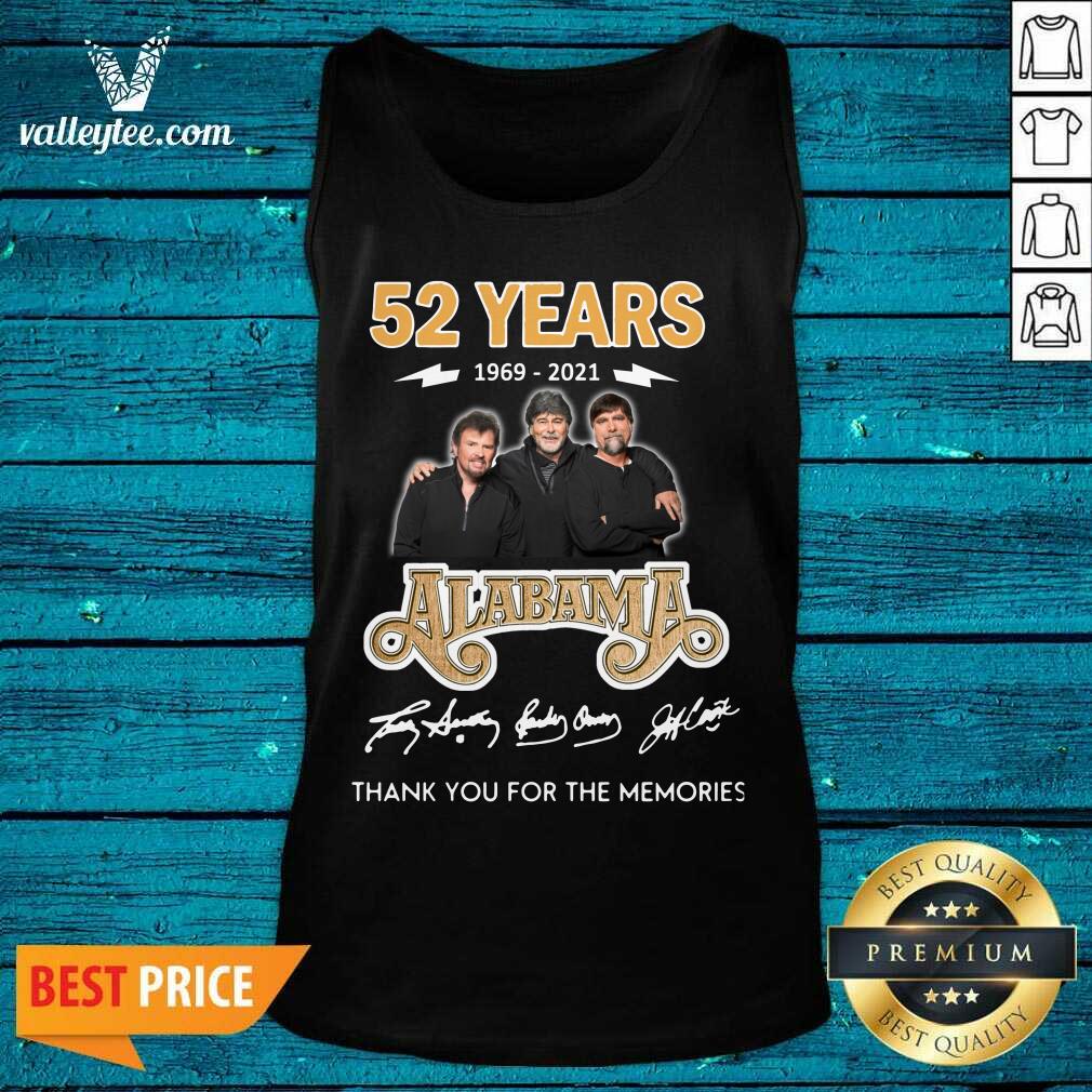 Hot 52 Years 1969 2021 Alabama Thank You For The Memories Signatures Shirt - Image 4