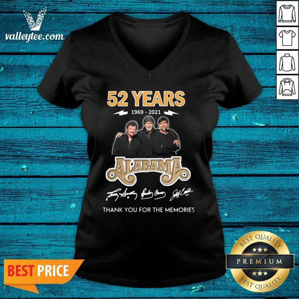 Hot 52 Years 1969 2021 Alabama Thank You For The Memories Signatures Shirt - Image 3