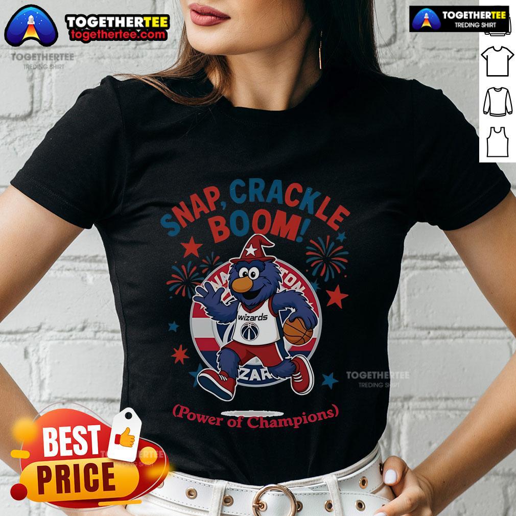 Official Washington Wizards Snap Crackle Boom Power Of Champions Indepencence Day T-Shirt - Image 3