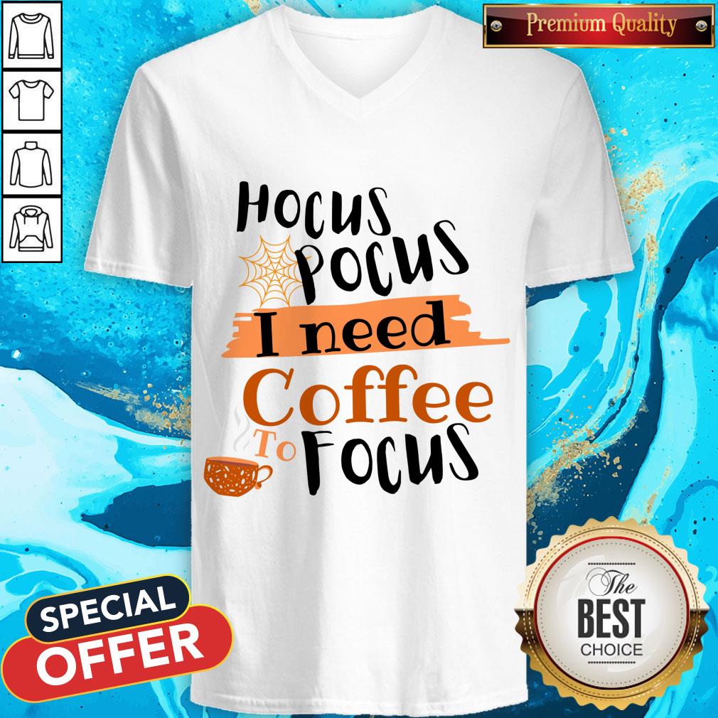 Halloween Hocus Pocus I Need Coffee To Focus Shirt - Image 2