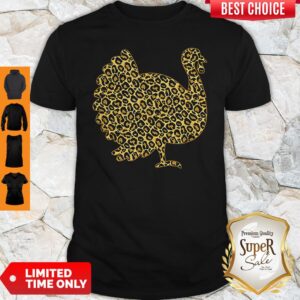 Leopard Print Turkey Thanksgiving Fall Autumn Gobble Gift Shirt