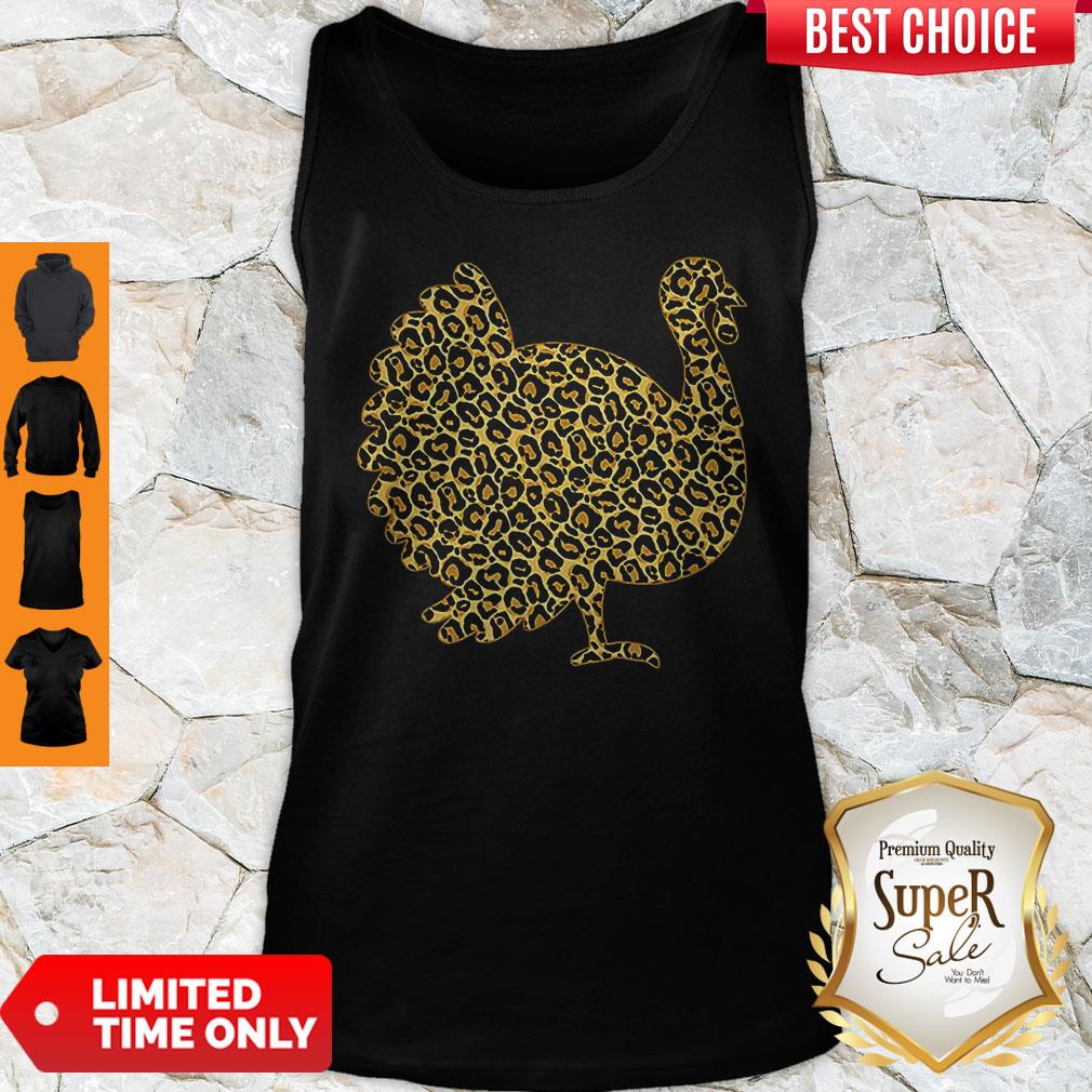 Leopard Print Turkey Thanksgiving Fall Autumn Gobble Gift Shirt - Image 4