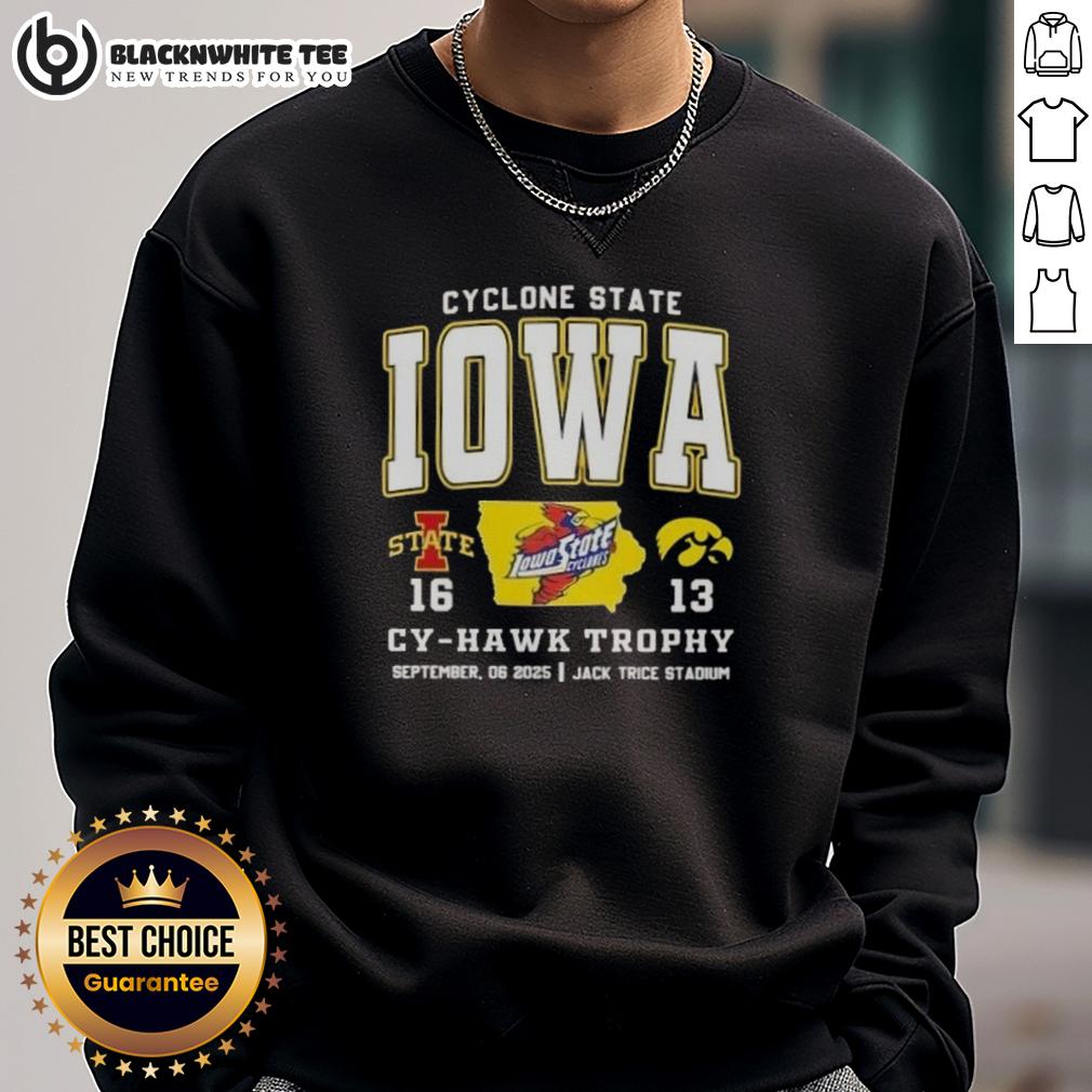 Nice Iowa Cyclones State Vs Hawkeyes Cy-Hawk Trophy Jack Trice Stadium T-Shirt - Image 5