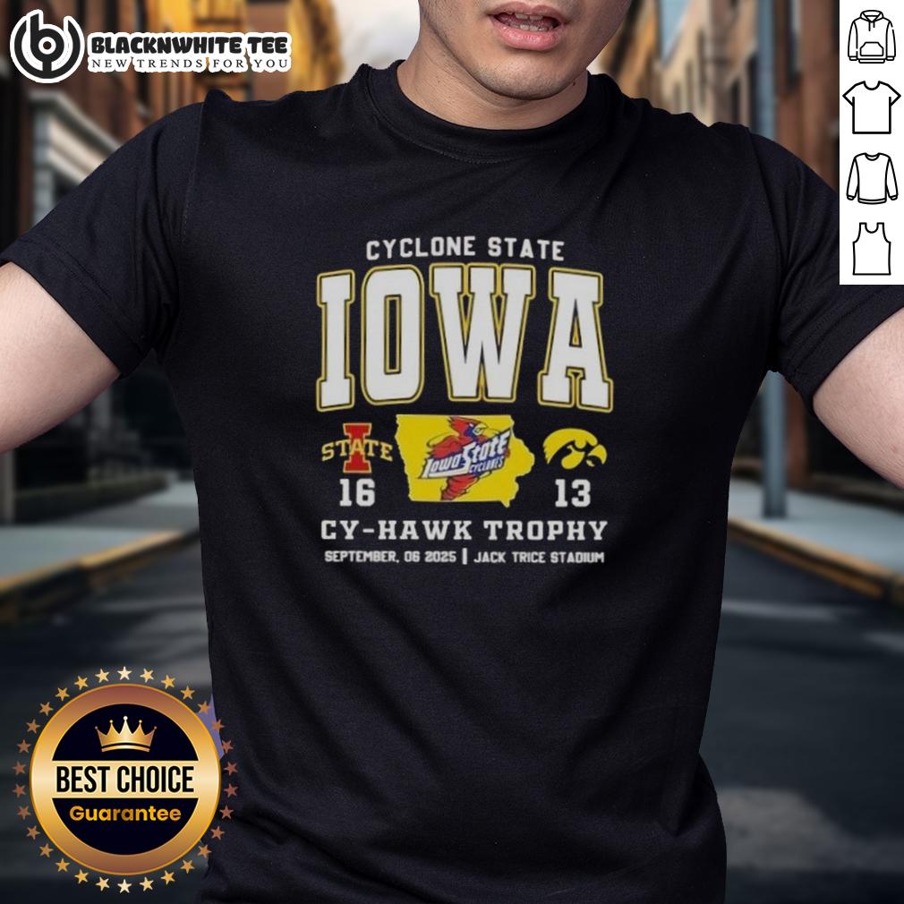 Nice Iowa Cyclones State Vs Hawkeyes Cy-Hawk Trophy Jack Trice Stadium T-Shirt