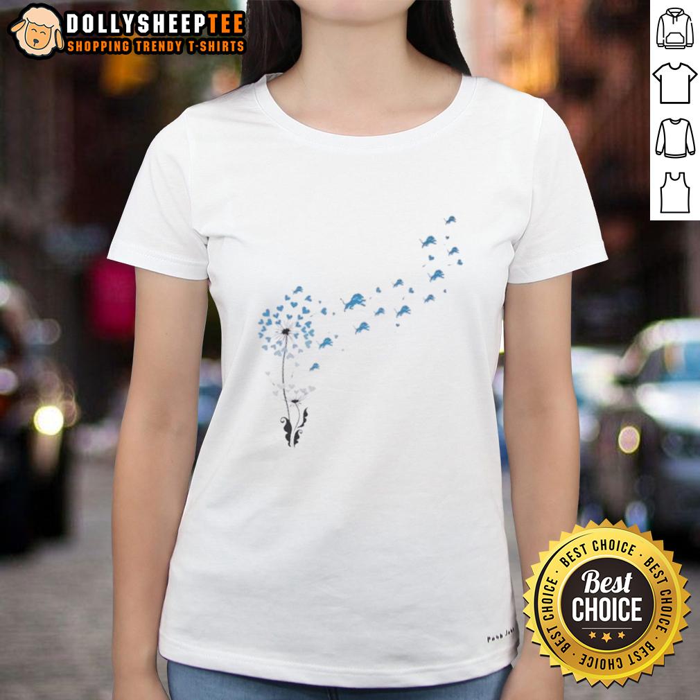 Top Dandelion Flower Detroit Lions Football Logo T-Shirt - Image 2